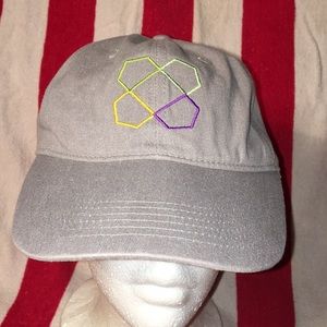 Custom colors gray logo hat 6 panel adjustable cap
